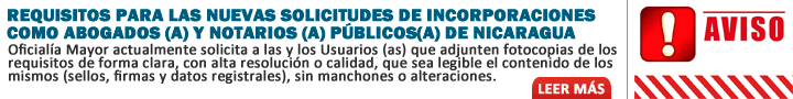 2019 aviso para futuros abogados y notarios publicos de nicaragua